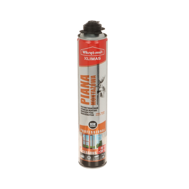 POLIURETĀNA PUTU PMPL-750 KANNA AR ZEMU IZPLATĪŠANOS 750 ml WKRĘT-MET KLIMAS