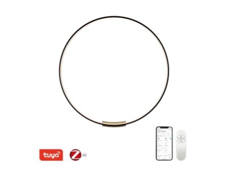 Sienas +griestu gaismeklis melns 120cm 70W 44450Lm Tuya Zigbee 3,0 ar DO