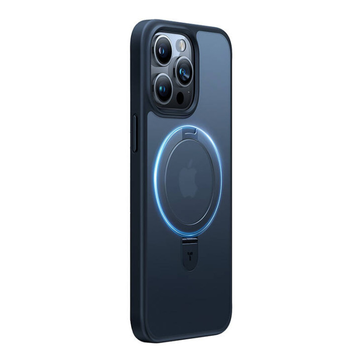 Torras puhelinkuori UPRO Ostand Matte iPhone 15 PRO:lle (musta)