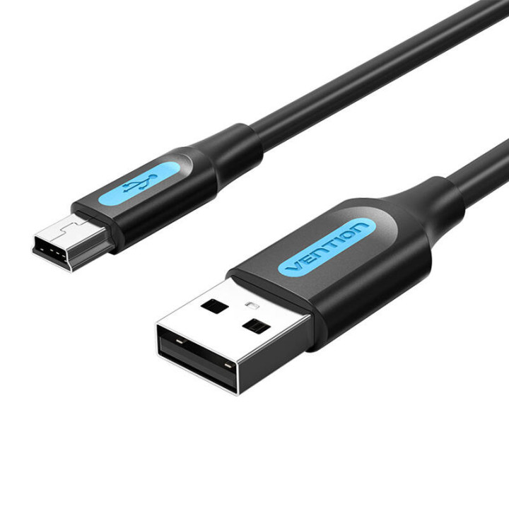 USB 2.0 A iki Mini-B kabelis Vention COMBH 2m Black PVC