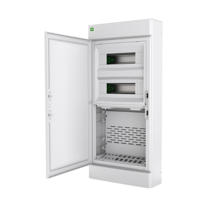 PINTA-ASENNUS JAKOKAAPPI 24-MODULAARINEN ELEGANT-TWIN-2X12/NT/W/EPN Elektro-Plast
