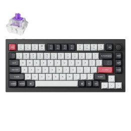 Keychron Q1 HE RGB belaidė mechaninė klaviatūra, Nebula magnetinis jungiklis (juodas) [Q1H-M1].