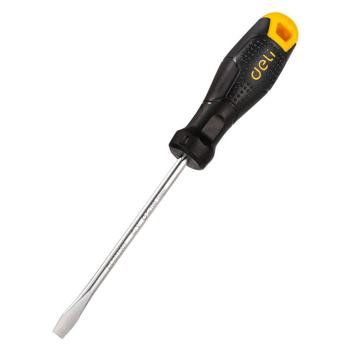 Шлицевая отвертка 5x100 мм Deli Tools EDL6251001 (черная)