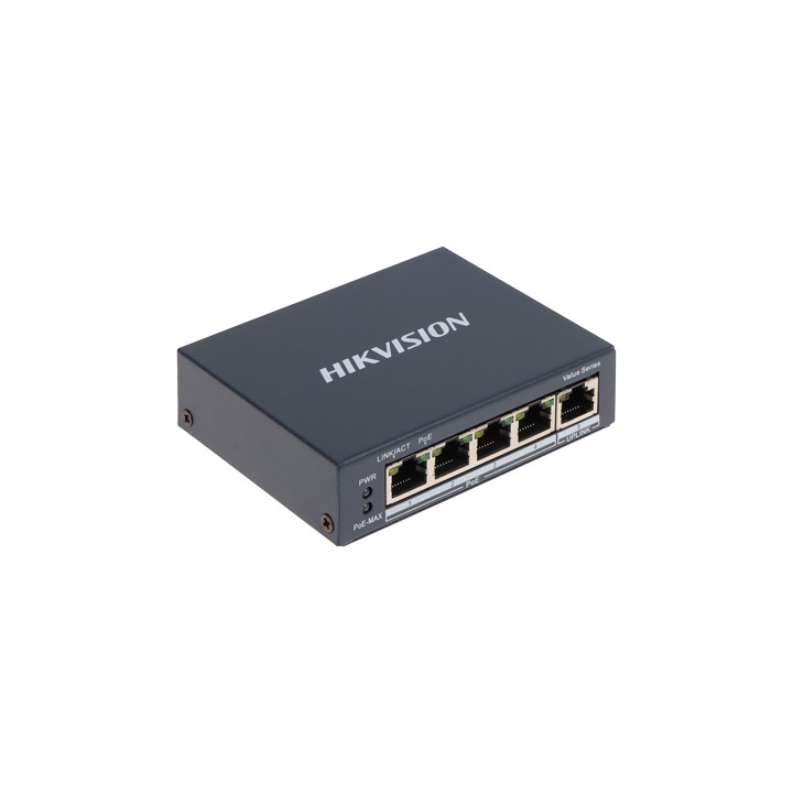 КОММУТАТОР POE DS-3E0505P-E/M 4-ПОРТОВЫЙ Hikvision