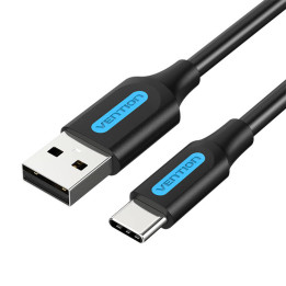 Kabelis nuo USB 2.0 iki USB-C ventiliacijos COKBF 5A 1m (juodas)