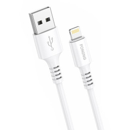 USB kabelis uz Lightning Foneng, x85 iPhone 3A Quick Charge, 1m (balts)