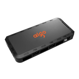 Tuulettimen ohjausrasia tietokoneeseen Aigo APC1 RGB PWM + kaukosäädin (musta)
