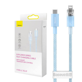 Кабель для быстрой зарядки Baseus USB-C — Lightning Explorer Series 2 м, 20 Вт (синий)