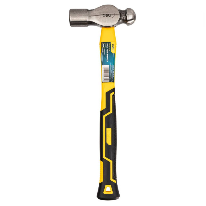 Ball Pein Hammer Deli Tools EDL443024, 0,68 kg (dzeltens)