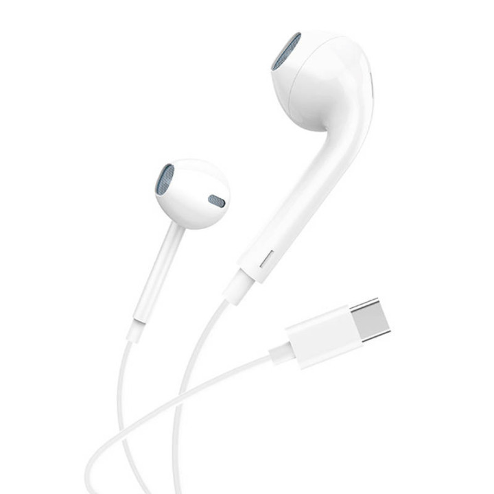 Ausīs ievietojamas austiņas, vadu Foneng T15, USB-C, 1,2 m (baltas)