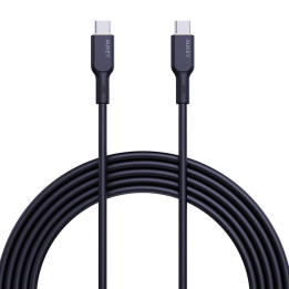Kabelis Aukey CB-SCC102 USB-C uz USB-C 1,8 m (melns)