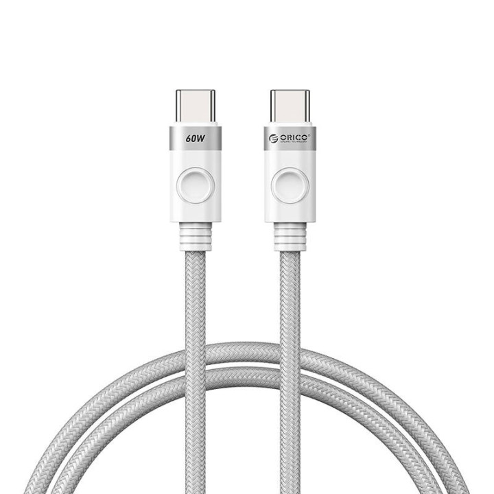 Orico 60 W USB-C - USB-C -latauskaapeli (valkoinen)