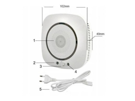 WiFi gāzes sensors Metāna LPG TUYA porta solenoīda vārsts