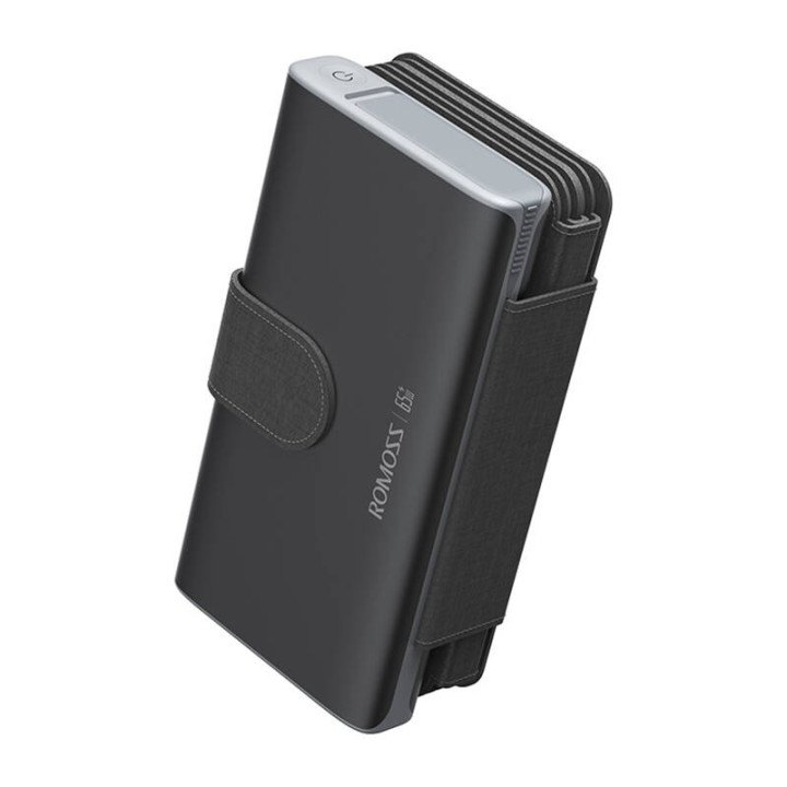 ROMOSS Solar Powerbank 30000mAh 65W melns