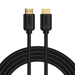 „Baseus“ 2x HDMI 2.0 4K 60 Hz kabelis, 3D, HDR, 18 Gbps, 3 m (juodas)