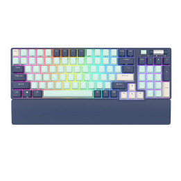 Mehāniskā tastatūra Royal Kludge RK96 RGB, brūns slēdzis (zils)