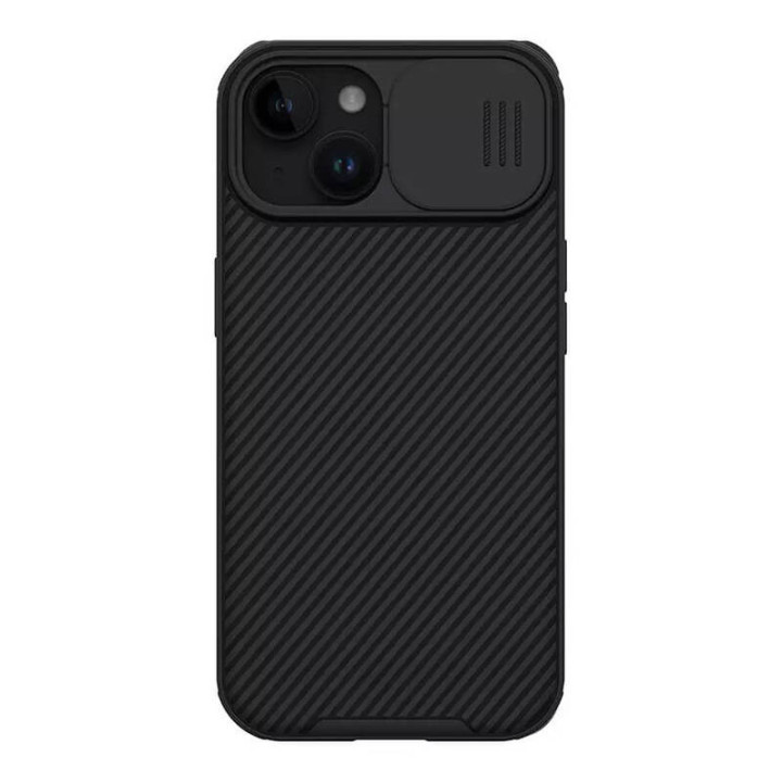 Nillkin CamShield Pro -kotelo iPhone 15 Plus -puhelimelle (musta)