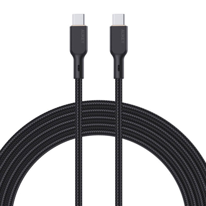 Kabelis Aukey CB-KCC101 USB-C uz USB-C 1m (melns)