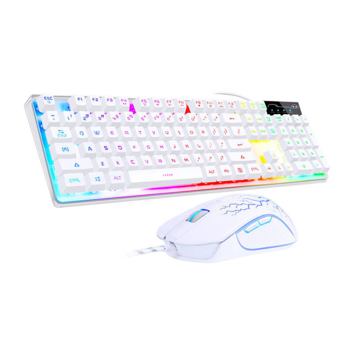 MageGee K1 vadu tastatūra + peles komplekts (balts) (QWERTY)