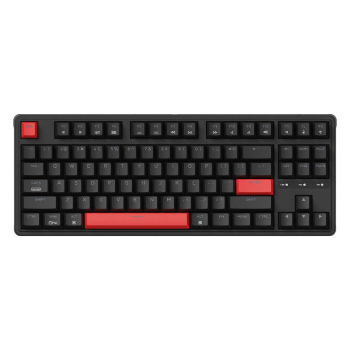 Keychron C3 Pro raudonas foninis apšvietimas raudonas jungiklis mechaninė klaviatūra (juoda)