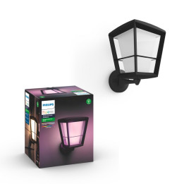 Philips Hue Econic RGBW-seinävalaisin ylös musta