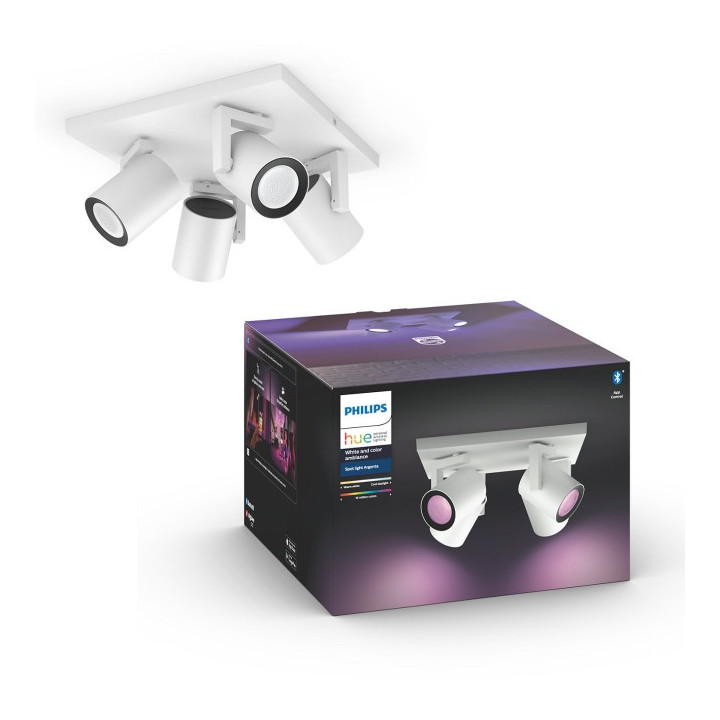 Philips Hue lubinis šviestuvas Argenta plokštelinis/spiralinis baltas 4x5,7W