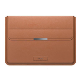 INVZI odinis dėklas / dangtelis su stovo funkcija, skirta MacBook Pro/Air 15"/16" (ruda)