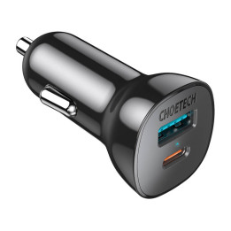 Choetech 38W QC3.0+PD20W automobilinis įkroviklis (juodas)