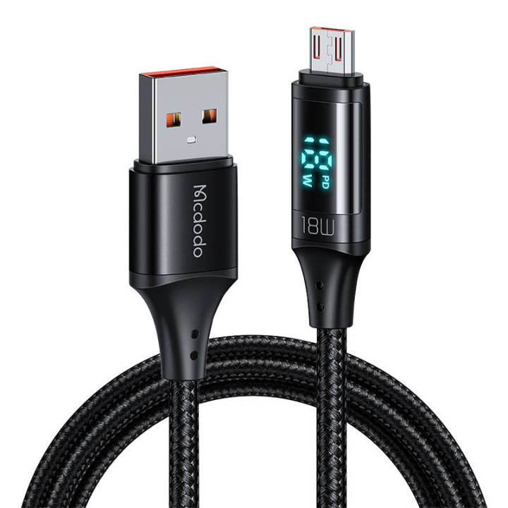 Kaapeli Mcdodo CA-1070 USB - Micro USB, 3A, 1,2 m (musta)