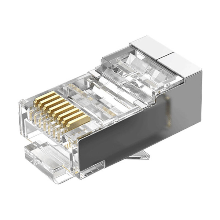 Modulaarinen RJ45 CAT.5E FTP-liitin Tuuletus IDAR0-10 Läpinäkyvä 10 kpl.