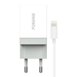 Įkroviklis Foneng 1x USB K210 10.5W + USB Lightning laidas
