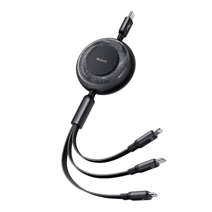 Кабель 3 в 1 USB-USB-C/Lightning/Micro USB, Mcdodo CA-5220, 1,2 м (черный)