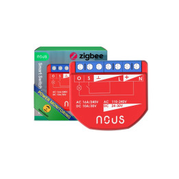 Nous B2Z viedais Tuya Zigbee mini releja modulis ar jaudas mērītāju un slēdža ieeju, 1 grupa