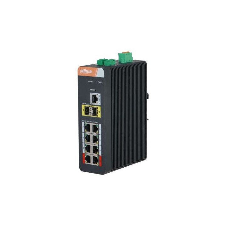 INDUSTRIĀLAIS POE SLĒDZIS PFS4210-8GT-DP-V2 8 PORTU SFP DAHUA