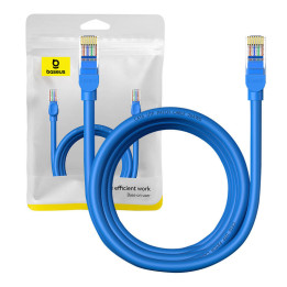 Apvalus kabelis Baseus Ethernet RJ45, Cat.6, 3m (mėlynas)