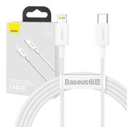 Кабель Baseus Superior Series USB-C на Lightning, 20Вт, PD, 1,5м (белый)
