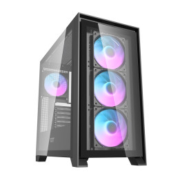 Darkflash DRX90 stiklinis kompiuterio dėklas (juodas)