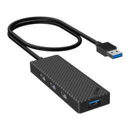 „Adapter Hub 4“ 1, INVZI, MH04, 4x USB 3.0 (juoda)