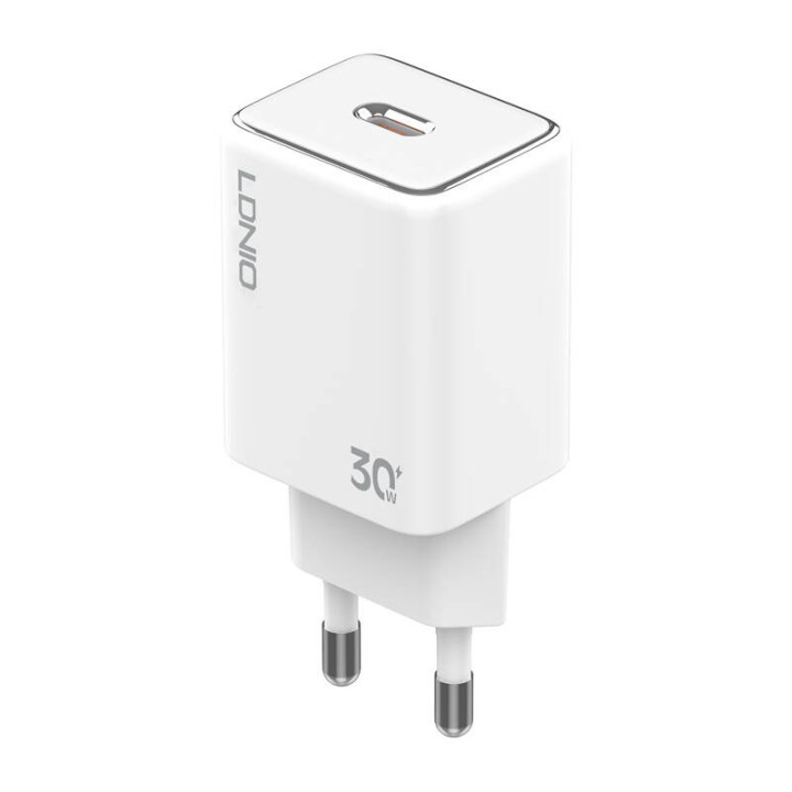 LDNIO A1508C Сетевое зарядное устройство USB-C, 30 Вт + кабель USB-C