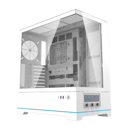 Darkflash DY451 datora korpuss bez ventilatoriem (balts)
