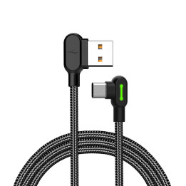 USB į USB-C laidas Mcdodo CA-5280 LED, 0,5 m (juodas)
