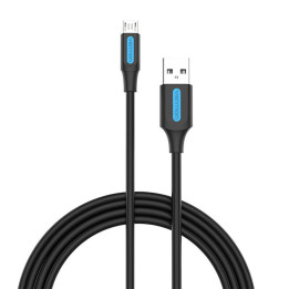 Кабель USB 2.0 A на Micro USB Vention COLBC 3A 0,25м черный