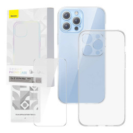 Комплект прозрачного корпуса и закаленного стекла Baseus Corning для iPhone 13 Pro Max
