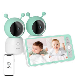 Boifun 6T elektrooniline pöörlev lapsehoidja 2 kaamerat + monitor
