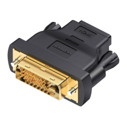 Переходник DVI (24+1) «папа» на HDMI 1.4 «мама» Vention ECDB0 1080P 60 Гц (черный)