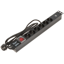 PD-6/R-USB Power Strip with USB Charging