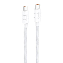 Кабель Foneng XS02 60 Вт USB-C — USB-C, 1,2 м (белый)