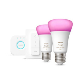 Philips Hue mostek + 2x E27 9W RGBW + jungiklis