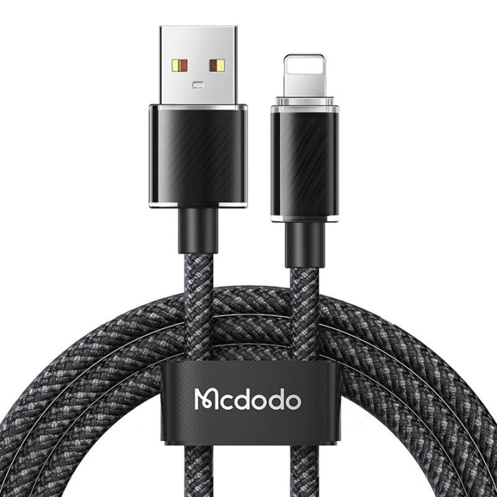 USB-A-kaapeli Lightning Mcdodo CA-3640:een, 1,2 m (musta)