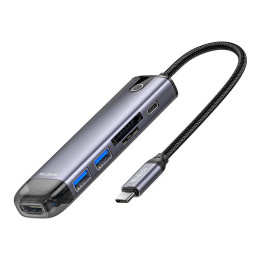 Mcdodo HU-7420 6-in-1 USB-C-keskitin (USB-C, USB3.0*2, SD, TF, HDMI)